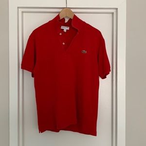 Lacoste Classic Fit Red Polo Short Sleeve Shirt 
Size: M